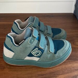 adidas Kids Teal Blue Velcro Sneakers